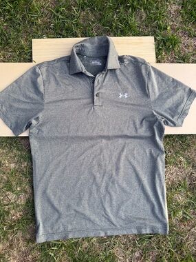 Under Armour Men's Heathered Gray Performance Polo